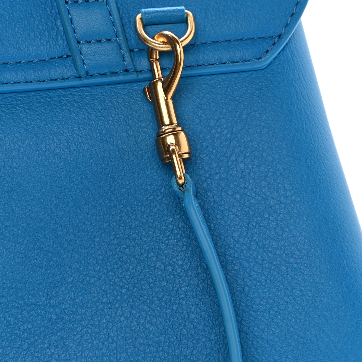 Calfskin Mini Lady Bag Sea Blue
