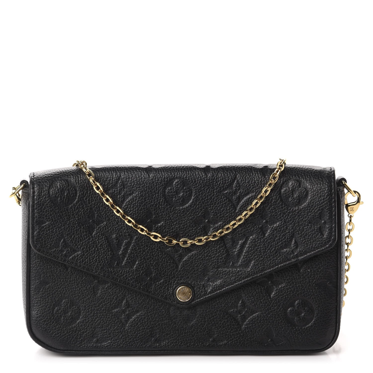 Louis Vuitton Empreinte Pochette Felicie Chain Wallet Black 1 of 12