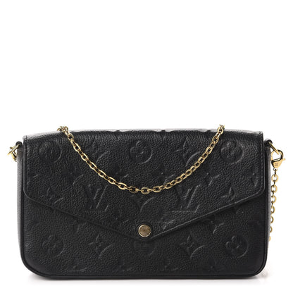 Louis Vuitton Empreinte Pochette Felicie Chain Wallet Black 1 of 12