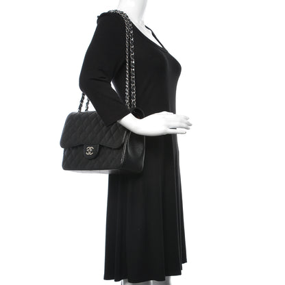 Chanel Caviar Quilted Jumbo Double Flap Black 2 of 10