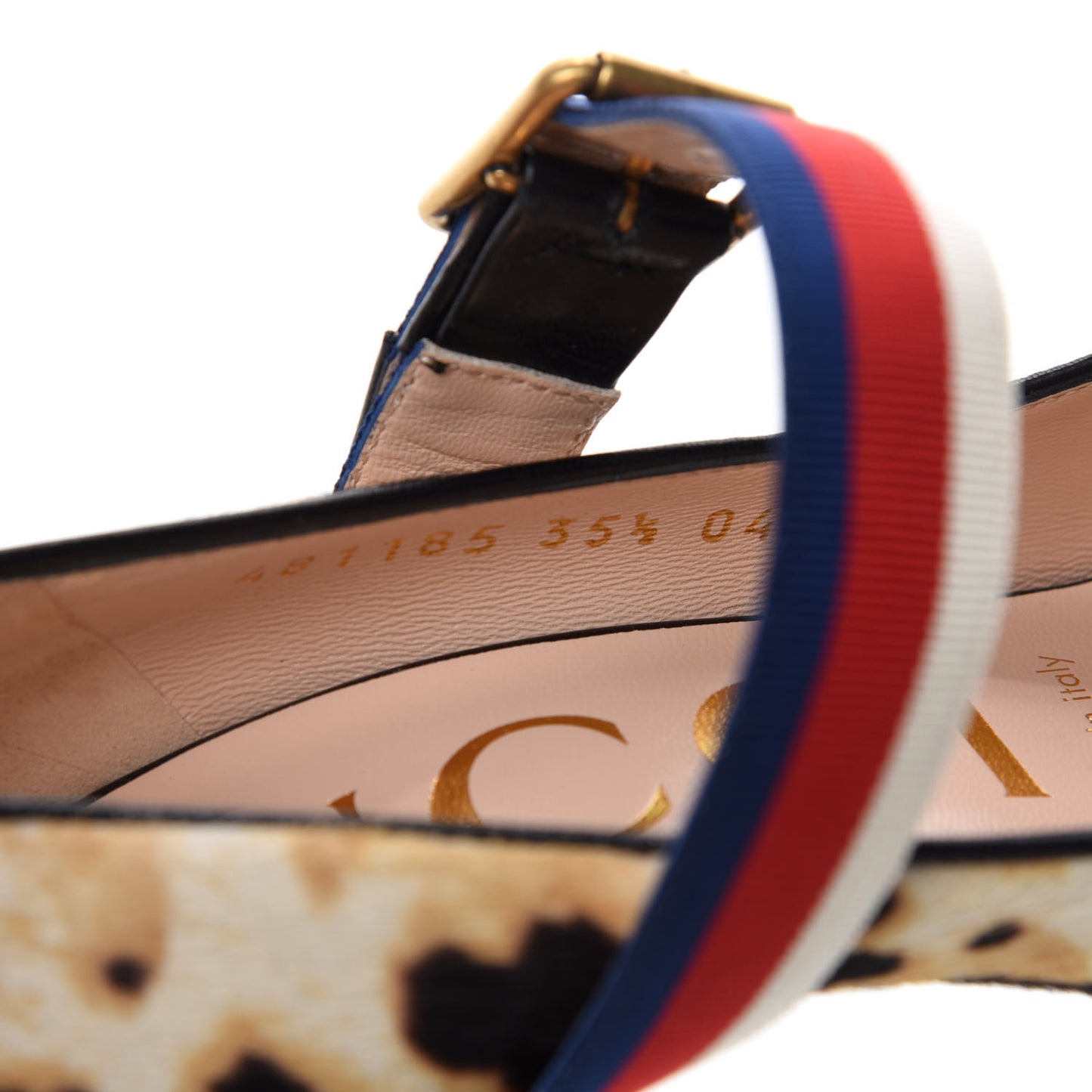 Malaga Kid Leopard Print Pumps 35.5 Natural