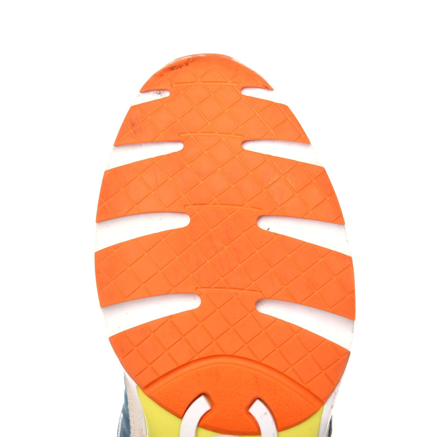 Suede Calfskin Fabric CC Sneakers 36.5 Blue White Orange