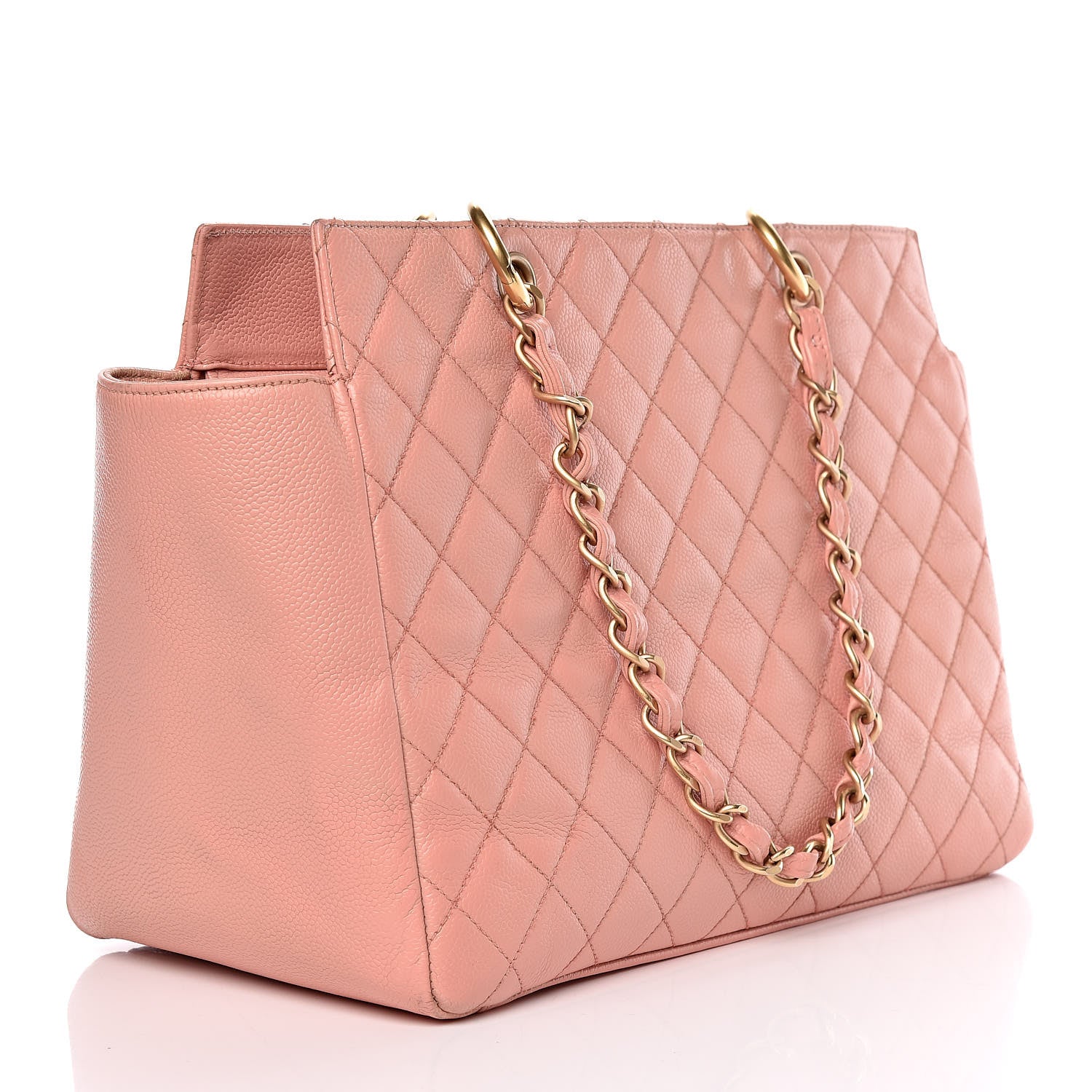 Chanel Caviar Quilted Grand Timeless Tote GTT Pink 3 of 19