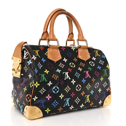 Louis Vuitton Monogram Multicolor Speedy 30 Black 3 of 13