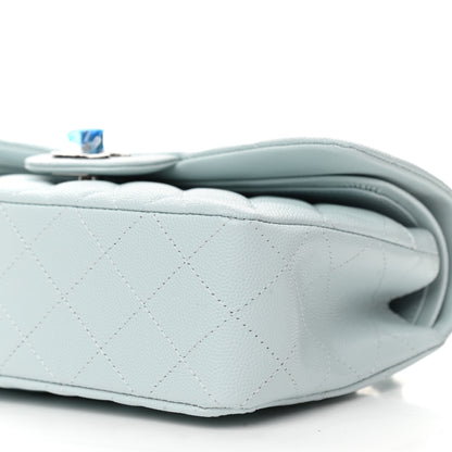 Chanel Caviar Quilted Small Double Flap Light Blue 9 of 10