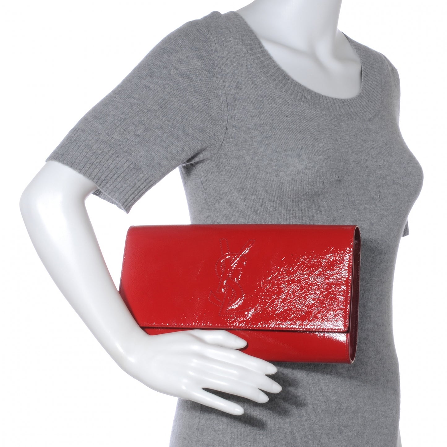 Patent Belle de Jour Clutch Red