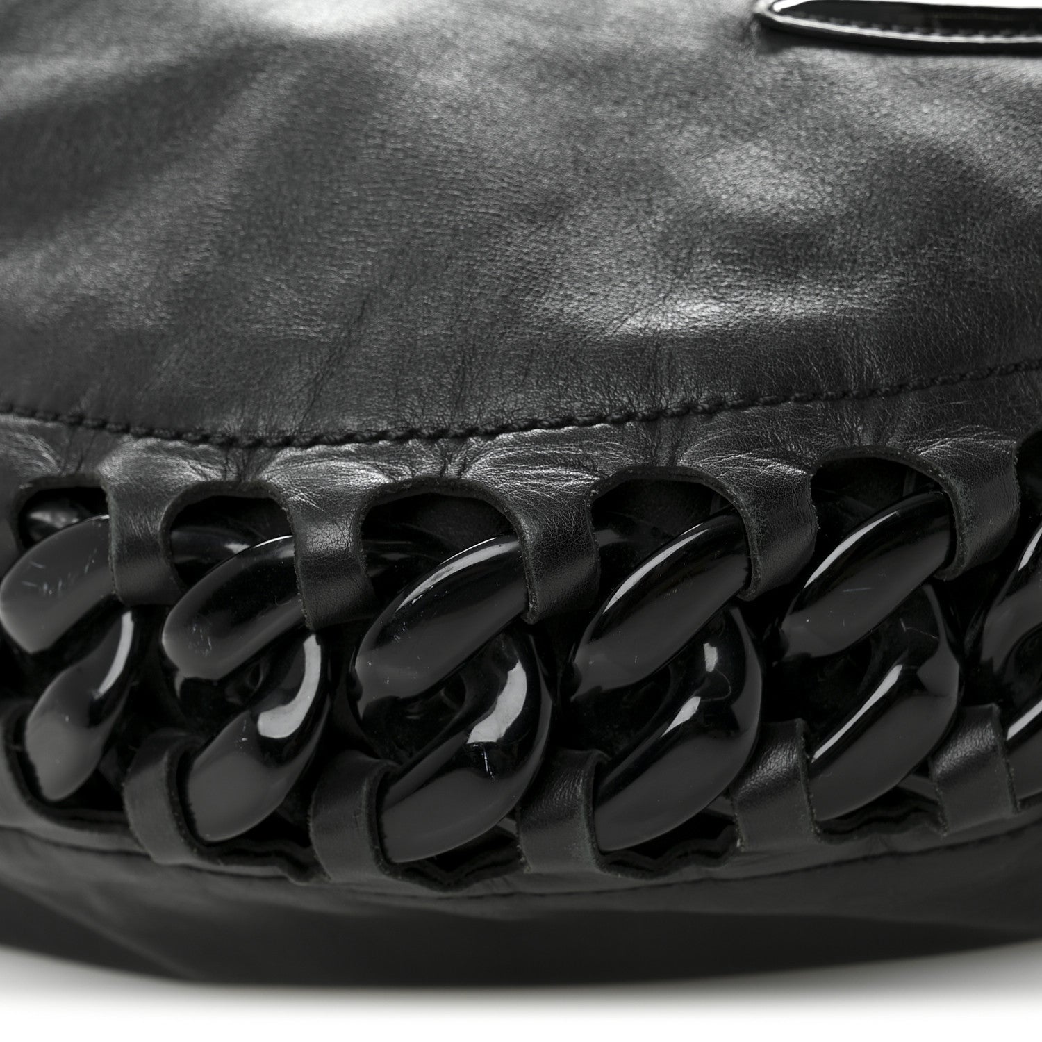 Chanel Calfskin Modern Chain Rhodoid Hobo Black 9 of 11