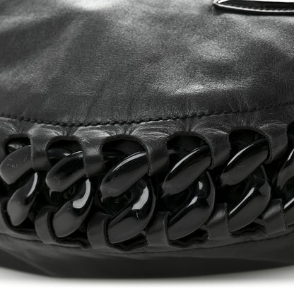 Chanel Calfskin Modern Chain Rhodoid Hobo Black 9 of 11