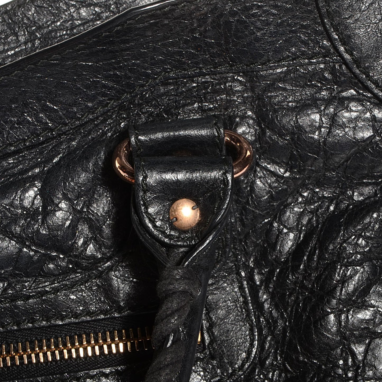 Agneau Giant 12 Rose Gold Hardware City Black