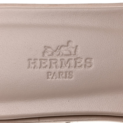 Hermes Box Calfskin Oran Sandals 35.5 Rose Pale 6 of 9