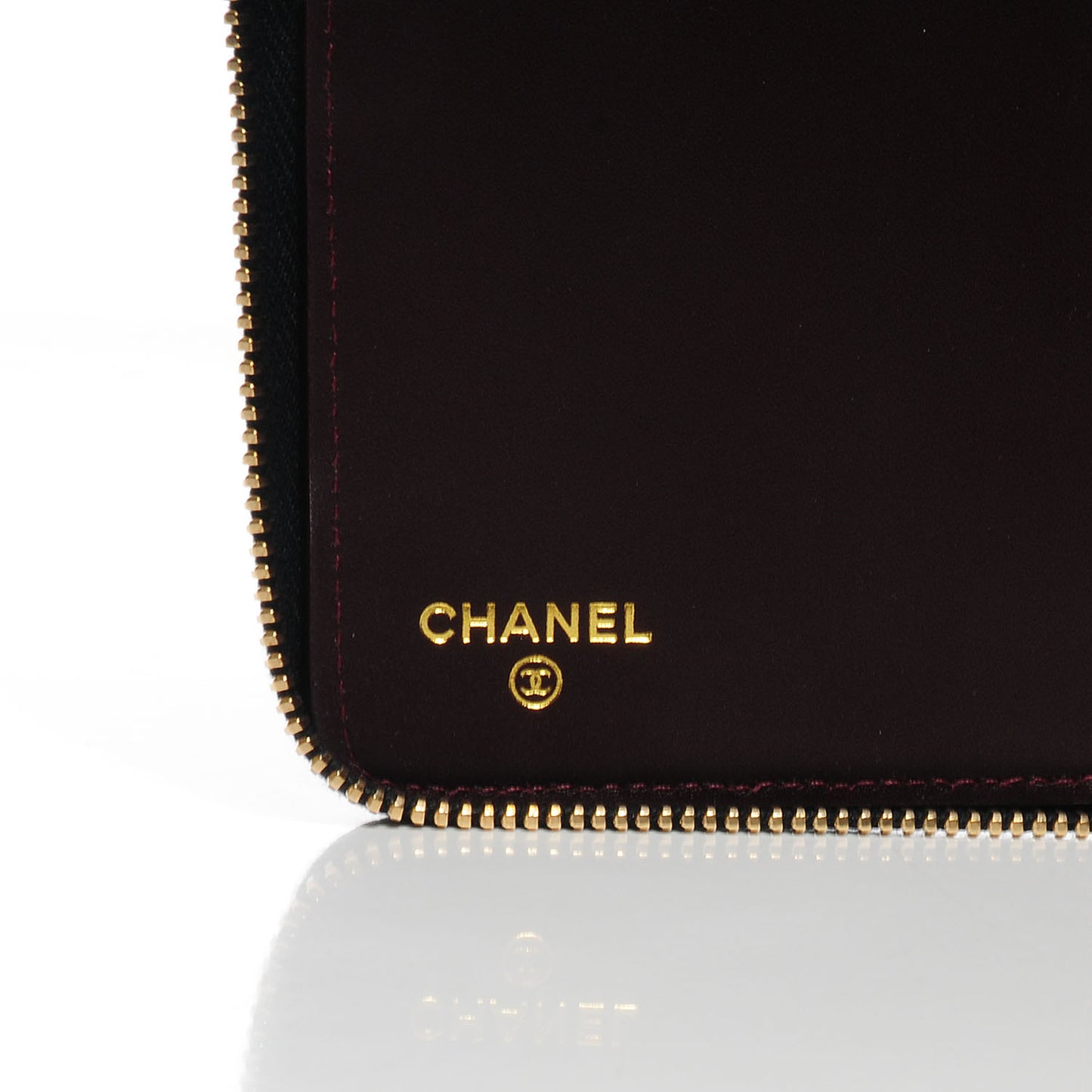 Caviar Quilted Large Zip Around Wallet Black