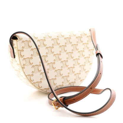 Celine Calfskin Triomphe Canvas Besace White 3 of 11