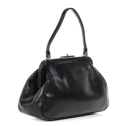 Prada Goatskin Cerniera Doctor Bag Black 3 of 8