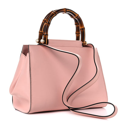 Gucci Nappa Bamboo Small Nymphaea Top Handle Bag Perfect Pink 3 of 15
