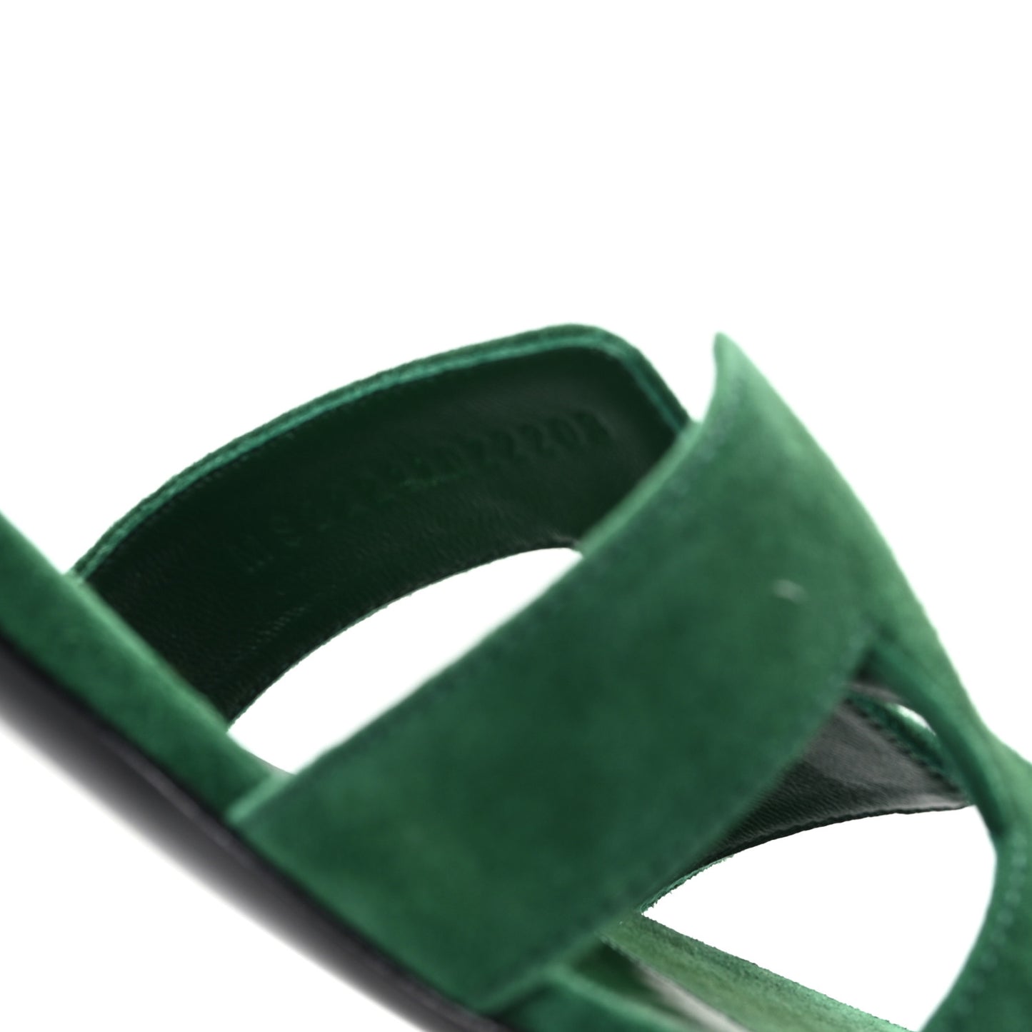 Suede Goatskin Oasis Sandals 39.5 Vert Electrique