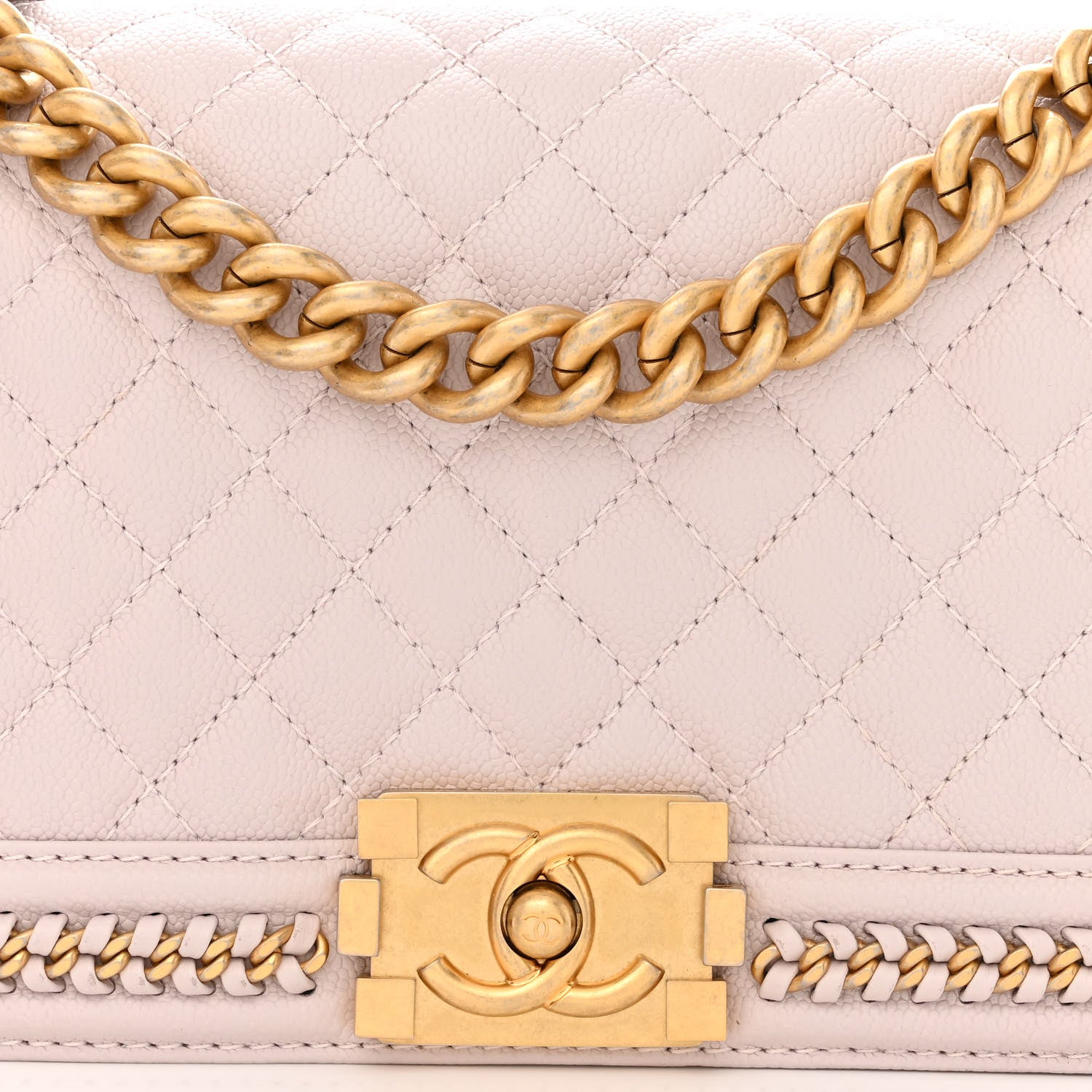 Chanel Caviar Quilted Chain Around Medium Boy Flap Light Purple 9 of 13