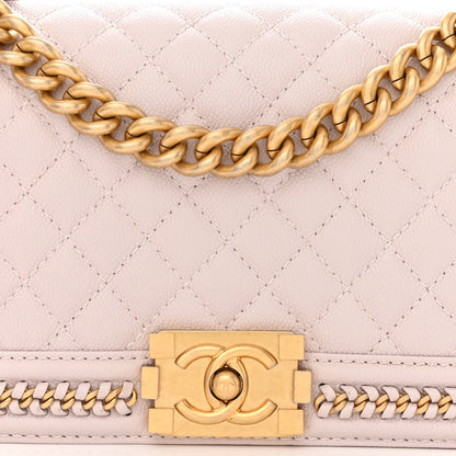 Chanel Caviar Quilted Chain Around Medium Boy Flap Light Purple 9 of 13