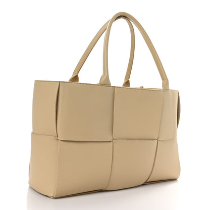 Bottega Veneta Grained Calfskin Intrecciato Medium Arco Tote Porridge 4 of 10