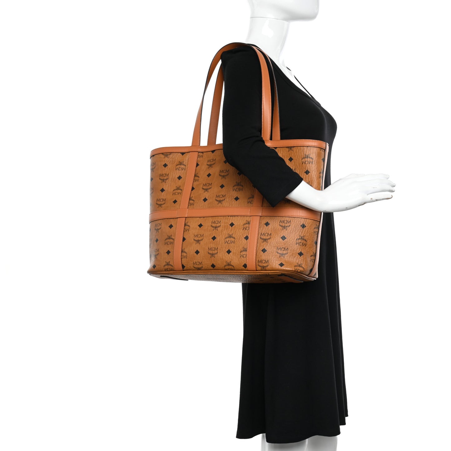 Visetos Medium Delmy Shopper Tote Cognac