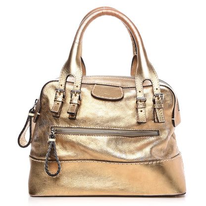 Chloe Metallic Calfskin Buckle Tote Gold 1 of 16