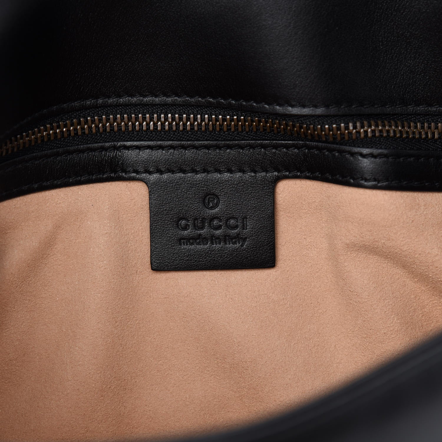 Gucci Calfskin Matelasse Small GG Marmont Shoulder Bag Black 6 of 10