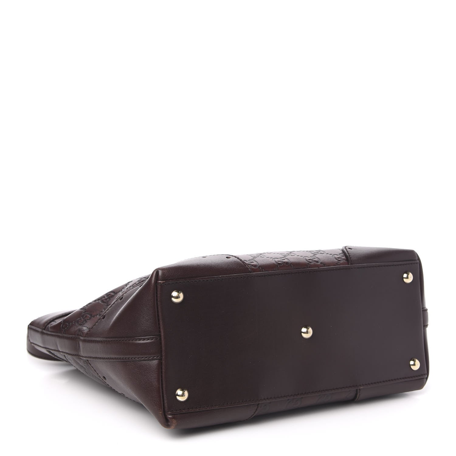 Gucci Guccissima Large Punch Tote Chocolate Brown 4 of 11