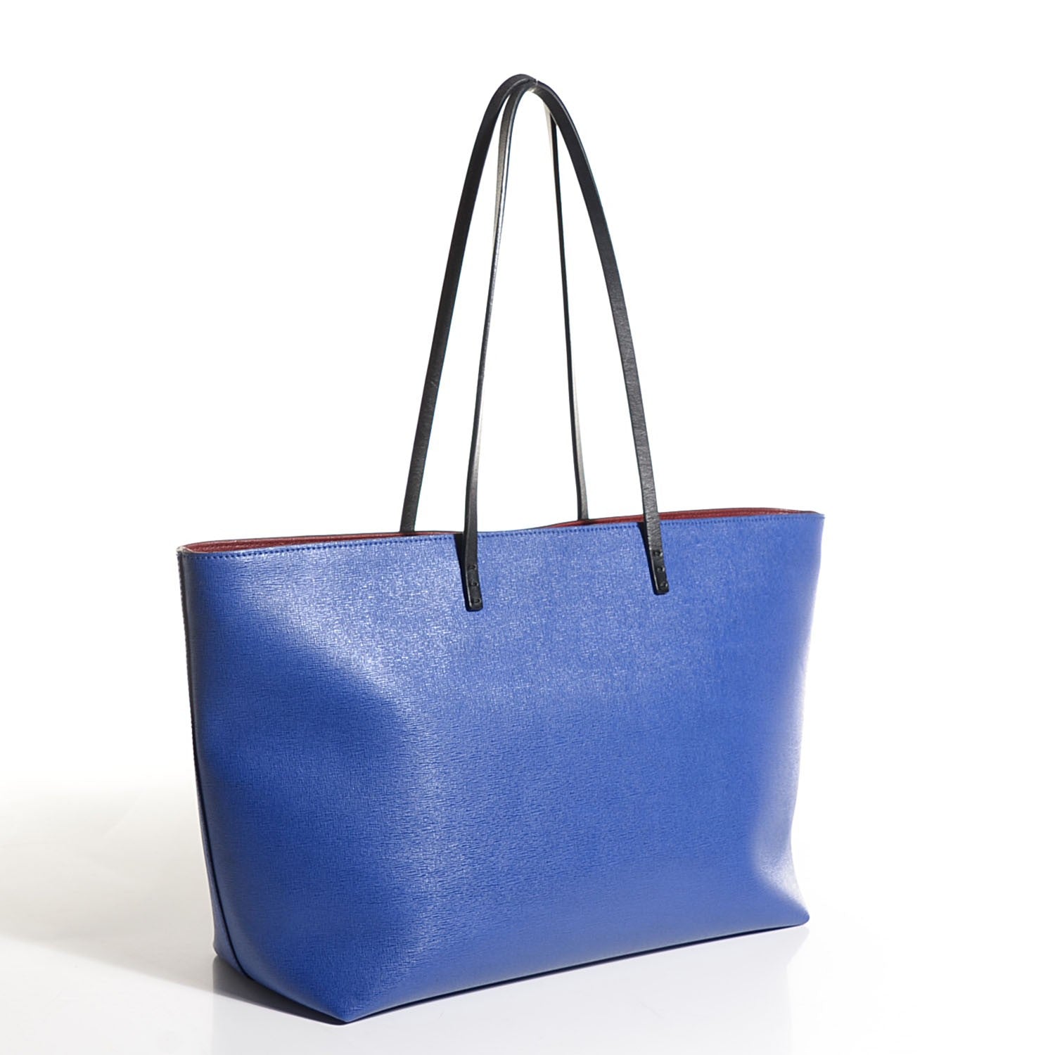 Fendi Vitello Elite Cuoio Monster Buggies Medium Roll Tote Blue Neon Black Multicolor Rosso Scuro 3 of 10