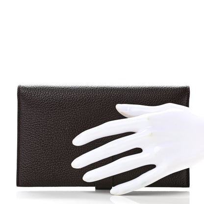 Saint Laurent Grained Calfskin Souple Thin Wallet Amaranto 2 of 9