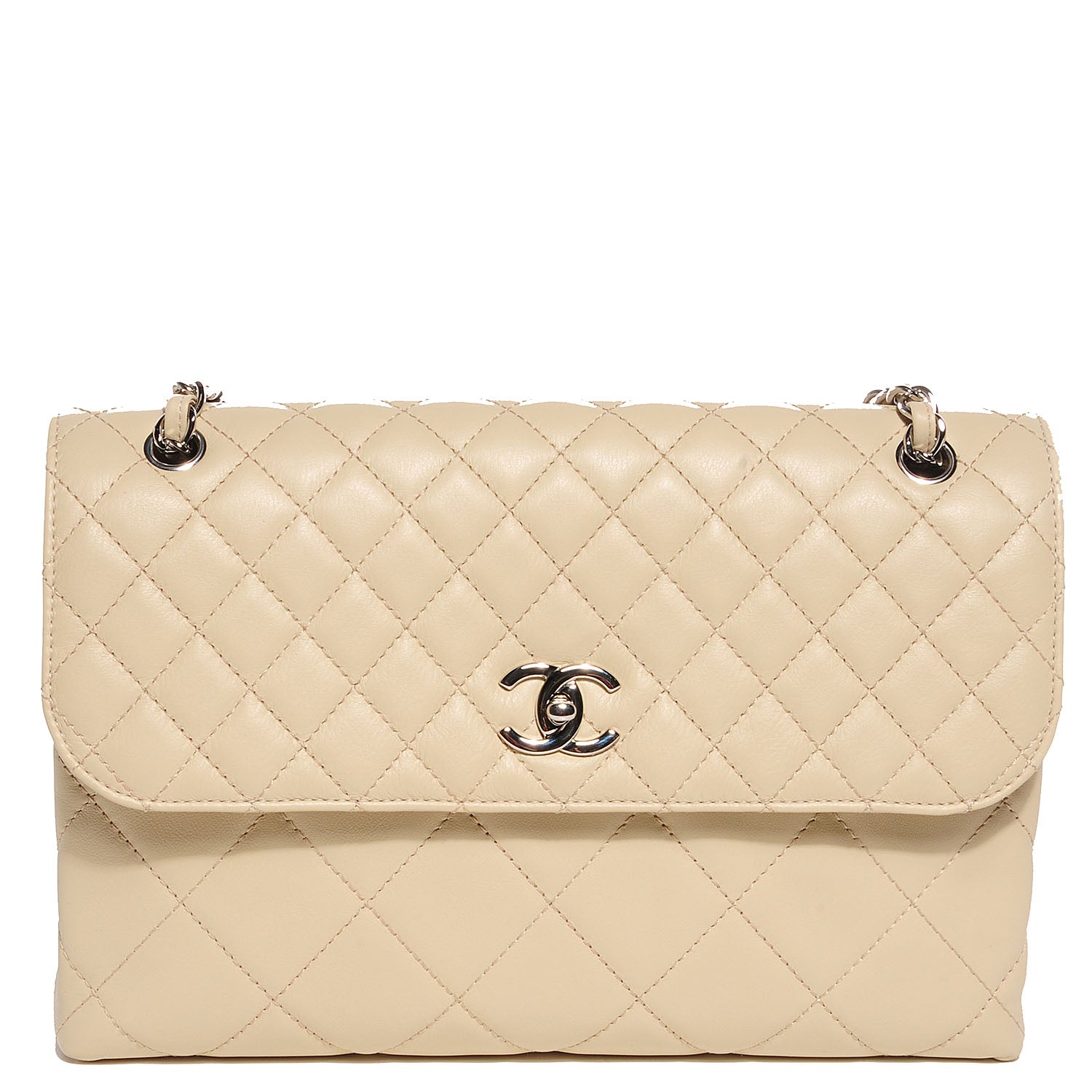 Chanel Calfskin Quilted In the Business Flap Bag Light Beige 1 of 10