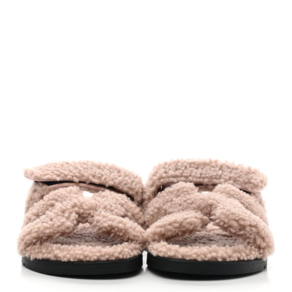 Hermes Woolskin Womens Chypre Sandals 36 Bois De Santal 2 of 9