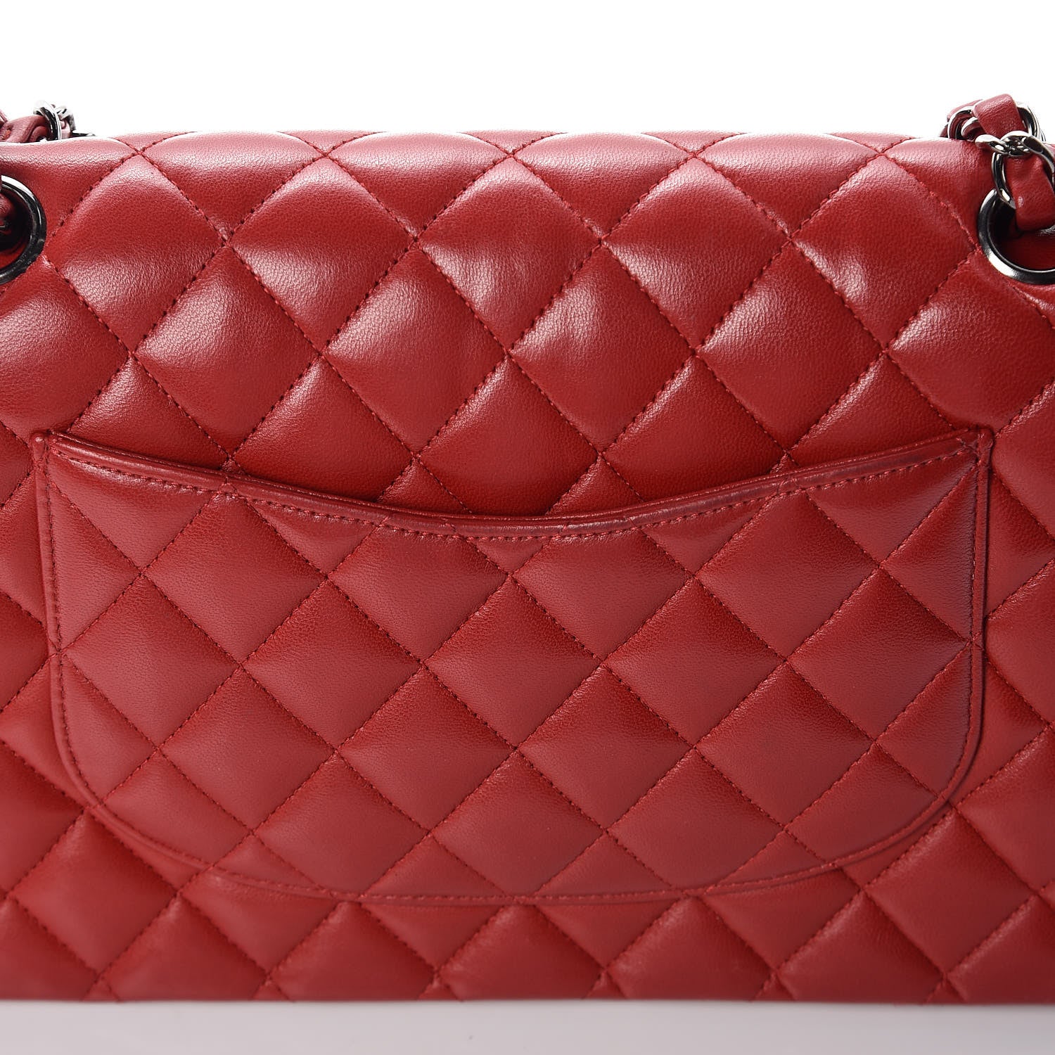 Chanel Lambskin Quilted Medium Double Flap Red 14 of 14