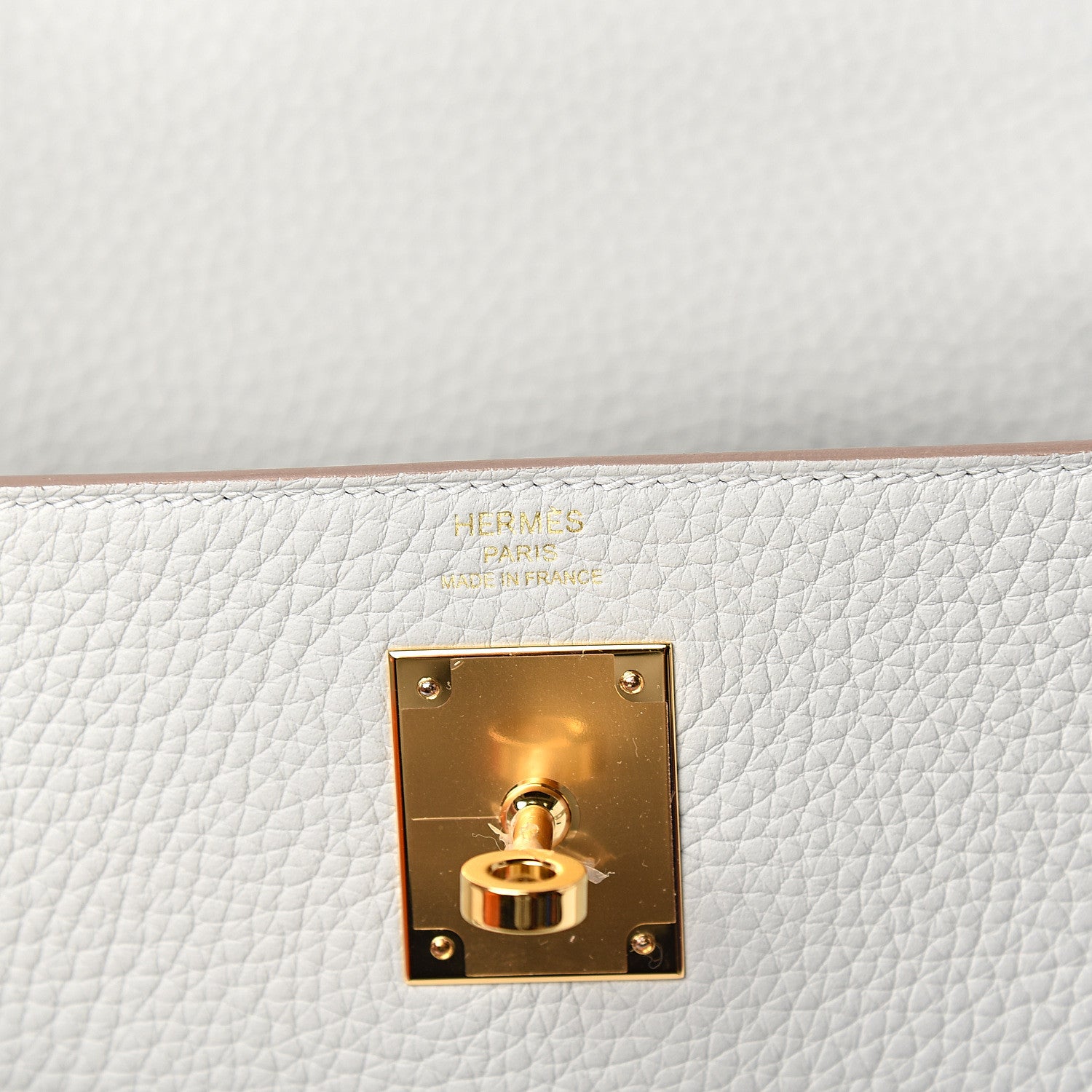 Hermes Taurillon Clemence Kelly Retourne 28 Gris Perle 5 of 9