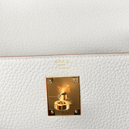 Hermes Taurillon Clemence Kelly Retourne 28 Gris Perle 5 of 9