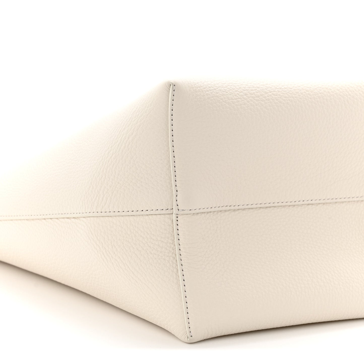 Grained Calfskin Medium N/S Park Tote Ivory