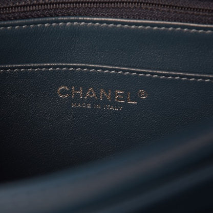 Chanel Lambskin Quilted Large Geometric Flap Dark Blue 7 of 8