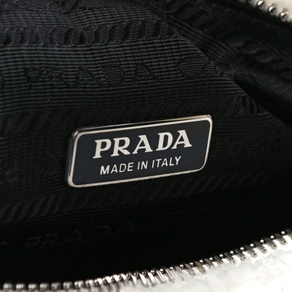 Prada Terry Cloth Mini Re-Edition 2000 Bag White Black 6 of 9