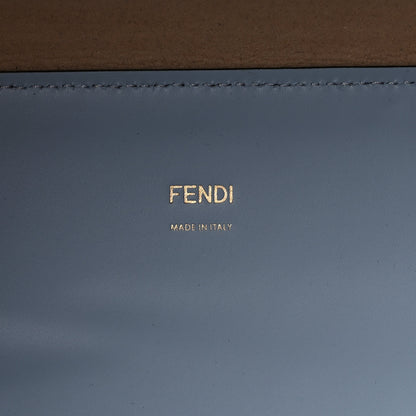 Fendi Vitello King Plexiglass Logo Embossed Medium Fendi Sunshine Shopper Tote Azzurro Baby 6 of 10