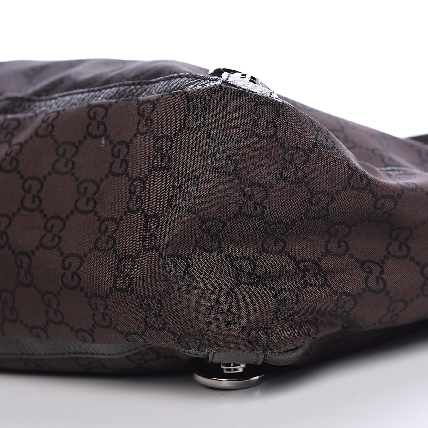 Nylon Monogram Large Abbey Tote Dark Brown