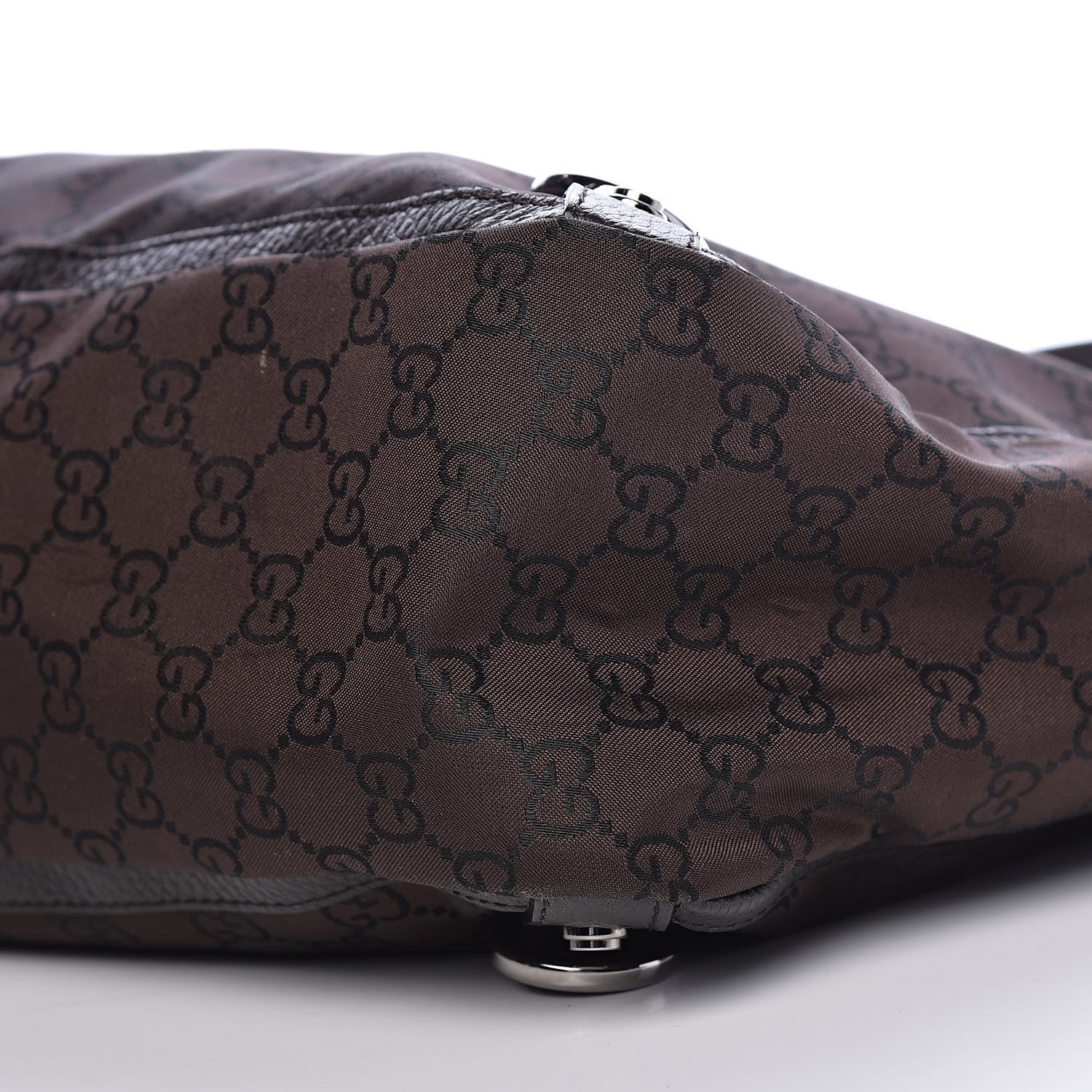 Gucci Nylon Monogram Large Abbey Tote Dark Brown 12 of 14