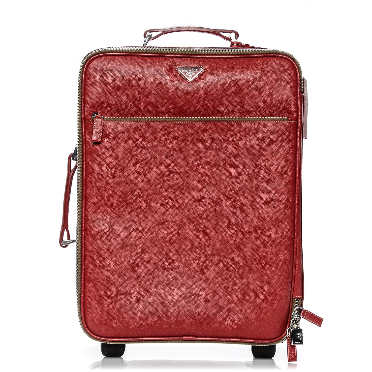 Prada Saffiano Trolley Luggage Fuoco 1 of 10