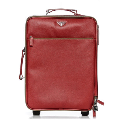 Prada Saffiano Trolley Luggage Fuoco 1 of 10