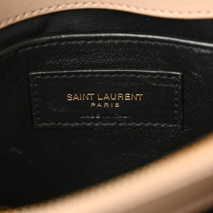 Saint Laurent Calfskin Y Quilted Monogram Small Loulou Chain Satchel Dark Beige 6 of 11