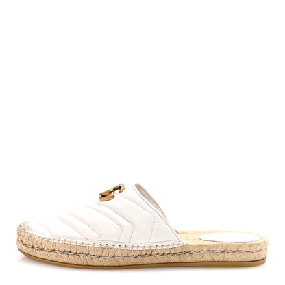 Gucci Nappa Matelasse GG Marmont Espadrille Slippers 40.5 Great White 1 of 10