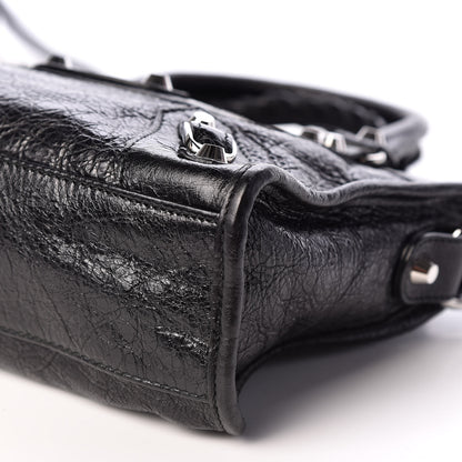 Balenciaga Agneau Classic Silver Hardware Mini City Black 8 of 8