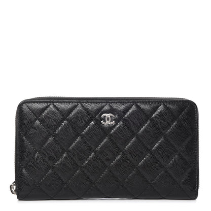 Chanel Caviar Quilted Large Zip Around Organizer Wallet Black 1 of 11