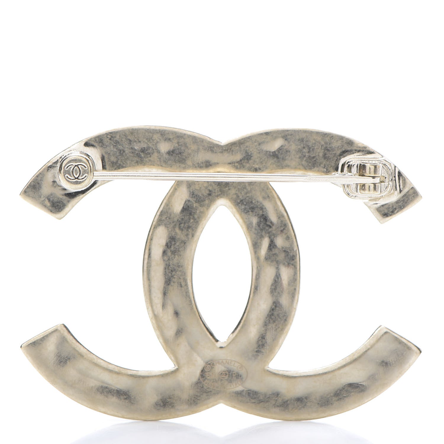 Chanel Metal CC Diamond Quilted Brooch Light Gold 3 of 5