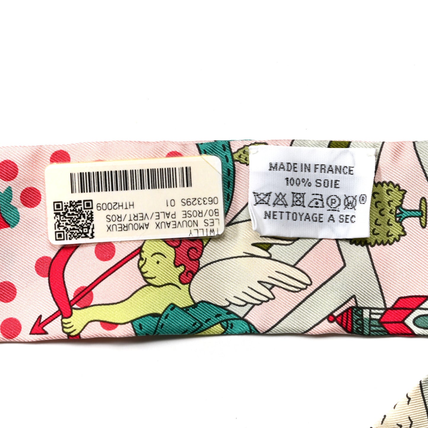 Silk Les Nouveaux Amoureux de Paris Twilly Rose Pale Vert Rose