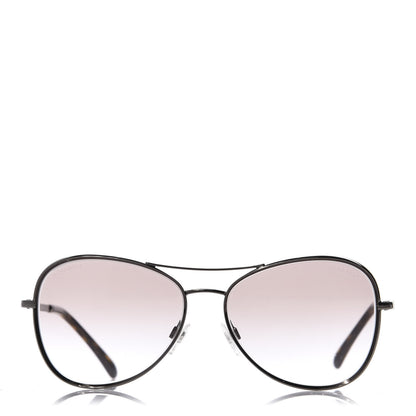 Chanel CC Pilot Sunglasses 2181-S Black 2 of 7
