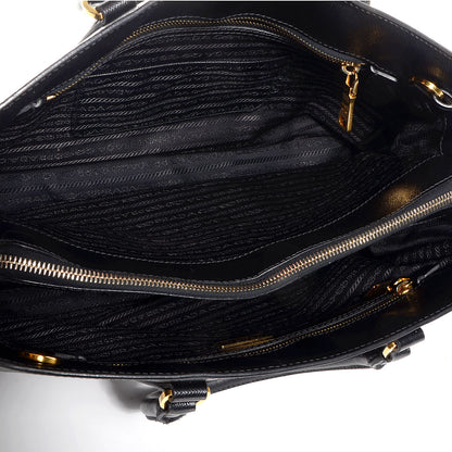 Prada Saffiano Lux Large Top Handle Open Tote Nero Black 6 of 11