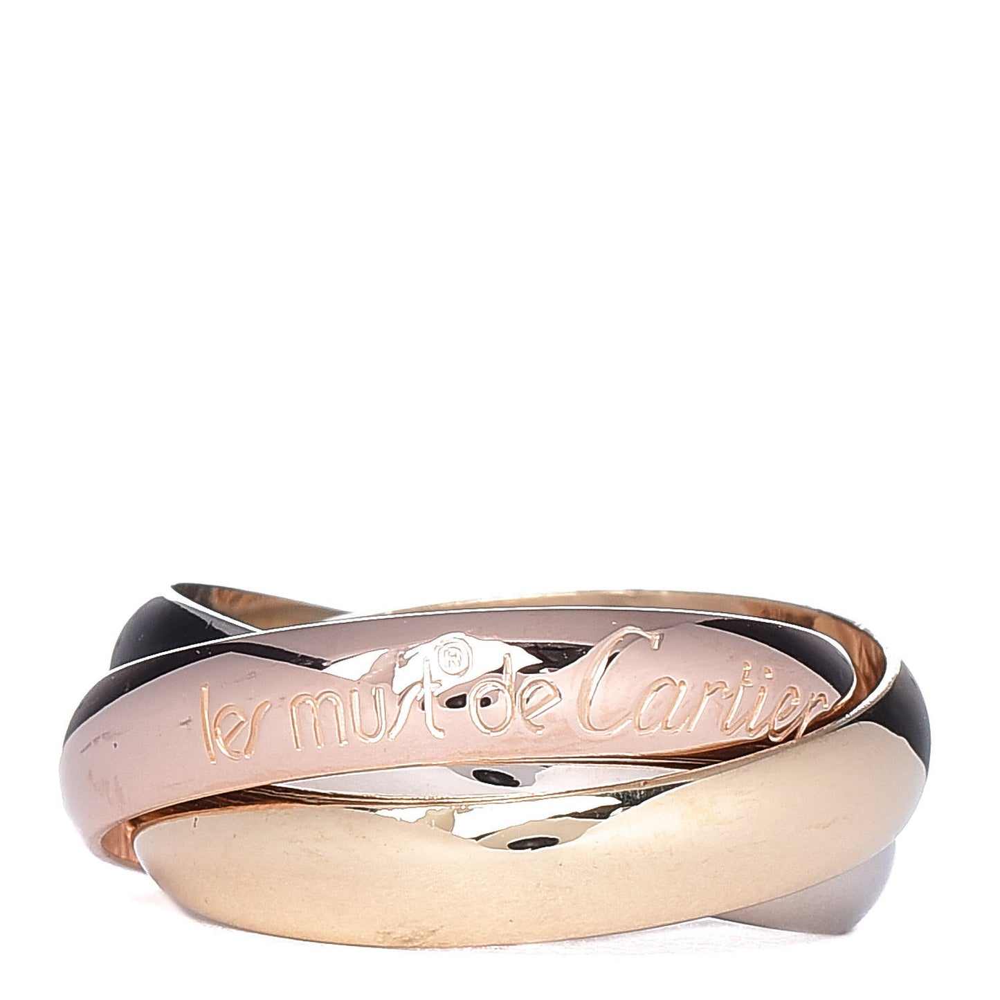 18K Pink Yellow White Gold Classic Les Must De Trinity Ring 48 4.5